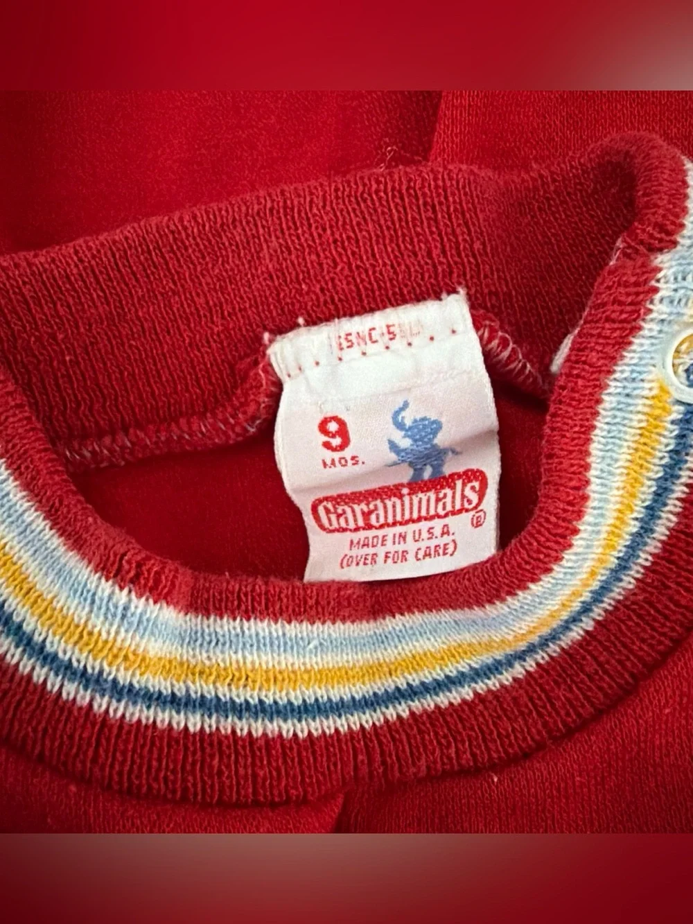 Vintage health-tex Red Hot Air Balloon Baby One-Piece Romper